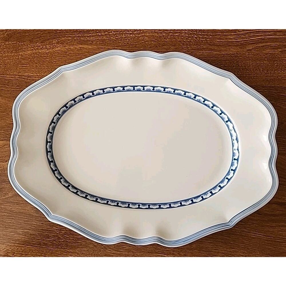 Villeroy & Boch Casa Azul 14 1/4" Oval Serving Platter Discontinued Excellent